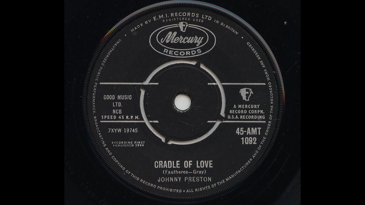 Johnny Preston 'Cradle Of Love' 1960 45 rpm YouTube