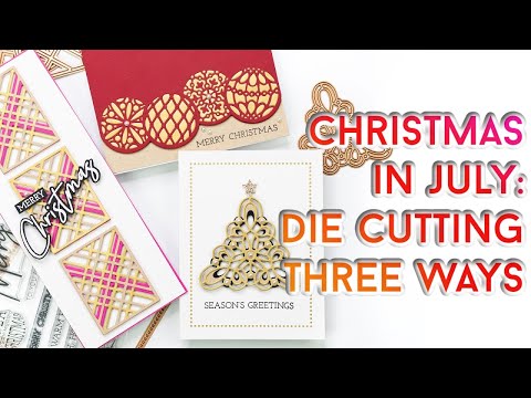 Kaleidoscope Plaid Etched Dies  Sparkling Christmas Collection