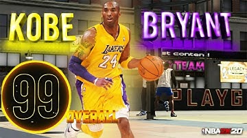 99 OVR KOBE BRYANT BUILD IS UNSTOPPABLE in NBA2K20 PARK