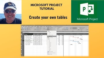 This video explains how to create your own tables in Microsoft Project