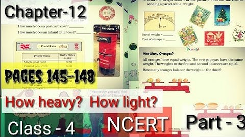 How heavy? How light? NCERT| Class-4||Chapter-12|| |Math-Magic|| Q-Solutions|| Part 3 Pages 145-148