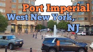 Walking in Port Imperial in West New York, New Jersey, USA | Riverwalk Pl to Riverside Way