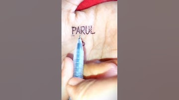 parul name logo design🔥 #shorts #ytshorts #shortvideo #trending #viral #name #brand