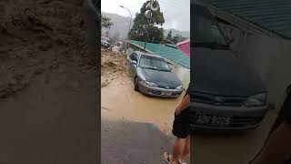 Sabah Maju Jaya Kundasang Mud Floods On Road Rec12 Jan 2023