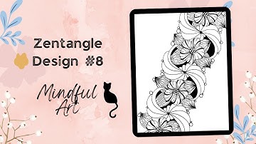 Zentangle Design #8 Mindful Art #zentangle #zentanglepatterns #zentangleart #mindfulart