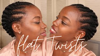 Flat Twists Half n&#39; Half Natural Hairstyle (relaxing no talk vibes)