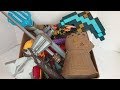 Box of Toys | Stormbreaker | Infinity Gauntlet | Aquaman’s Trident | Minecraft Pickaxe | TMNT Toys