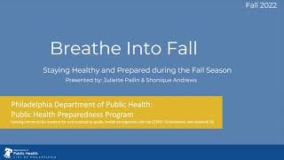 Breathe into Fall - Respiratory Health Webinar October 25, 2022