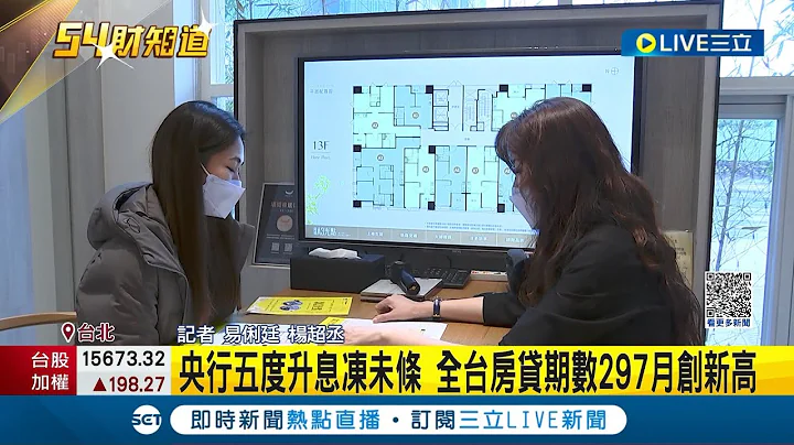 還到退休也還不完？央行"五度升息"凍未條 全台房貸期數297月創新高｜記者 易俐廷 楊超丞｜【LIVE大現場】20230516｜三立新聞台 - 天天要聞