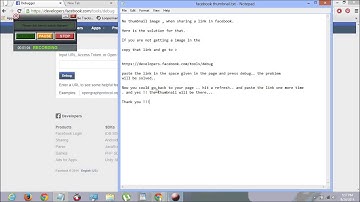 Solution for no thumbnail , when a link is posted in facebook
