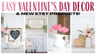 Valentine's Day Decor 2022 💗 Simple Valentine's Day Home Decor 💗 Valentine's Day Mantel 💗 Tablescape