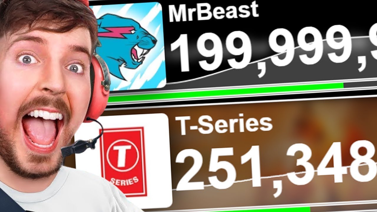 MrBeast vs TSeries Live Sub Count Realtime YouTube Live View Counter