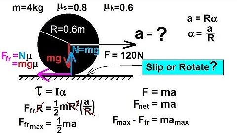 Physics 11.1  Rigid Body Rotation (6 of 10)  Acceleration & Friction of a Car Tire: Ex.3