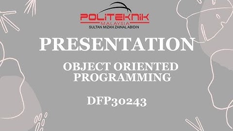 PBT PRESENTATION OOP