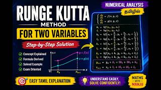Runge Kutta Method for Two Variables | Numerical Analysis in Tamil | Easy Problem Solving