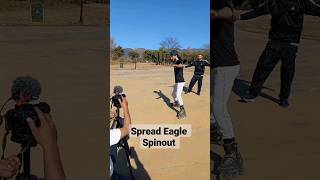 Spread Eagle Spinout #rollerskating #tricks #skatingvideos #skatingtime #rollerblading #rollerskate