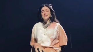 Billie eilish crying on stage then apologies to London 😔