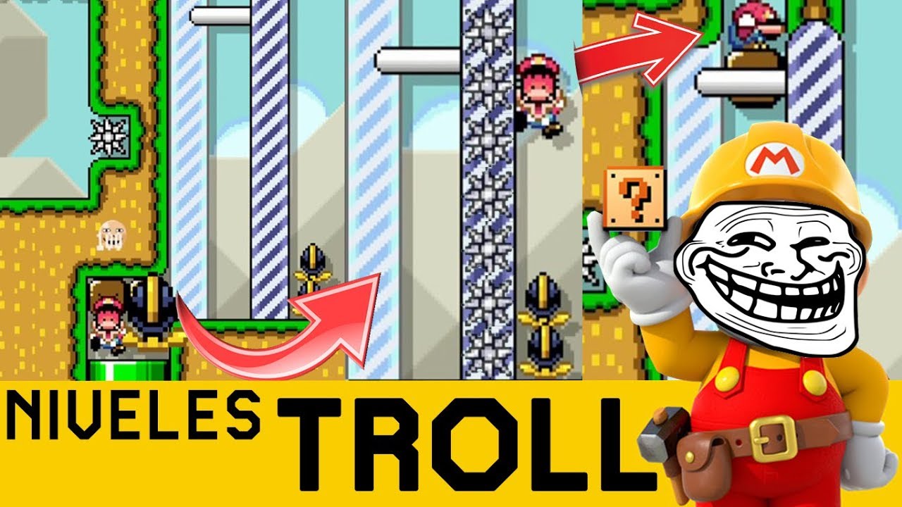 Trampas y Pillerías por Todas Partes!! - NIVELES TROLL #3 | Super Mario Maker - ZetaSSJ