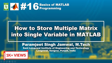 How to Store Multiple Matrix into Single Variable in MATLAB #16