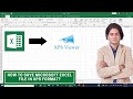 How to save Microsoft excel file in xps format?