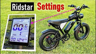 Ridstar Q20 or X20 H20 - M5 Settings - Display & Controller