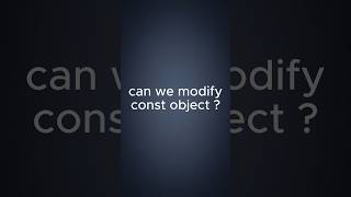 Can we modify const object? JavaScript interview questions