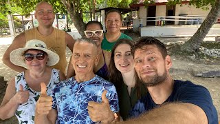 FINALLY WE MET IN THE PHILIPPINES: ME, ANDREI & MOM, JELENA and IGOR! Picnic on the beach!🌴🇵🇭