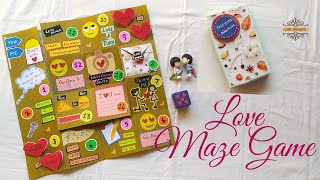 Love Maze Game DIY | Maze Card Gift Idea | Unique Gift Idea for Him/Her | Couple Game DIY | Dice DIY