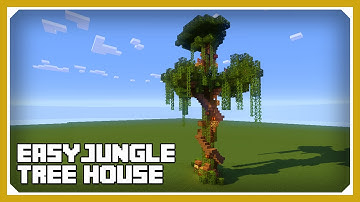 Minecraft: How To Build A Jungle Treehouse Tutorial (Simple & Easy)