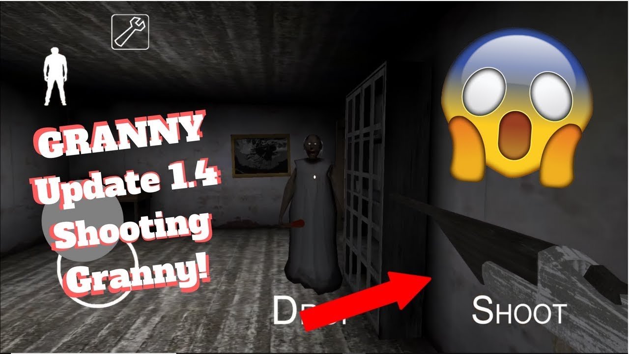 Killing Granny With The Shotgun Granny Update 1 4 Gameplay Mobile Horror Game Youtube - grandma with a gun roblox
