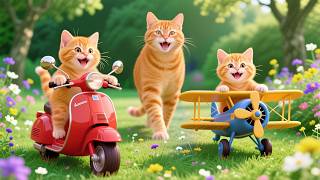 Ginger Kittens Build Custom Vespa Scooter & Biplane to Surprise Mama Cat! 🛵✈️❤️