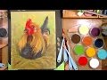 Painting a Sassy Chicken in PanPastel (but you can use acrylics or oils or regular pastels!)