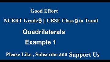 NCERT Grade 9 || CBSE Class 9  - Quadrilaterals Example 1 in Tamil