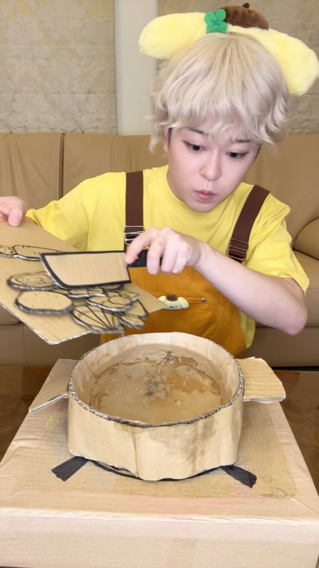 BURN IN A CARDBOARD POT！#asmr