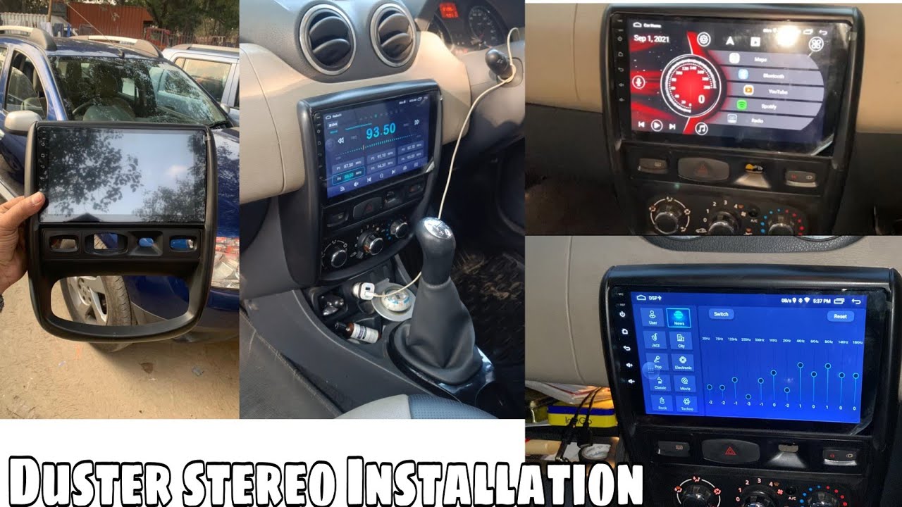 Renault Duster 9 Android Stereo Installation  Duster Android Player With  canbus all button work 