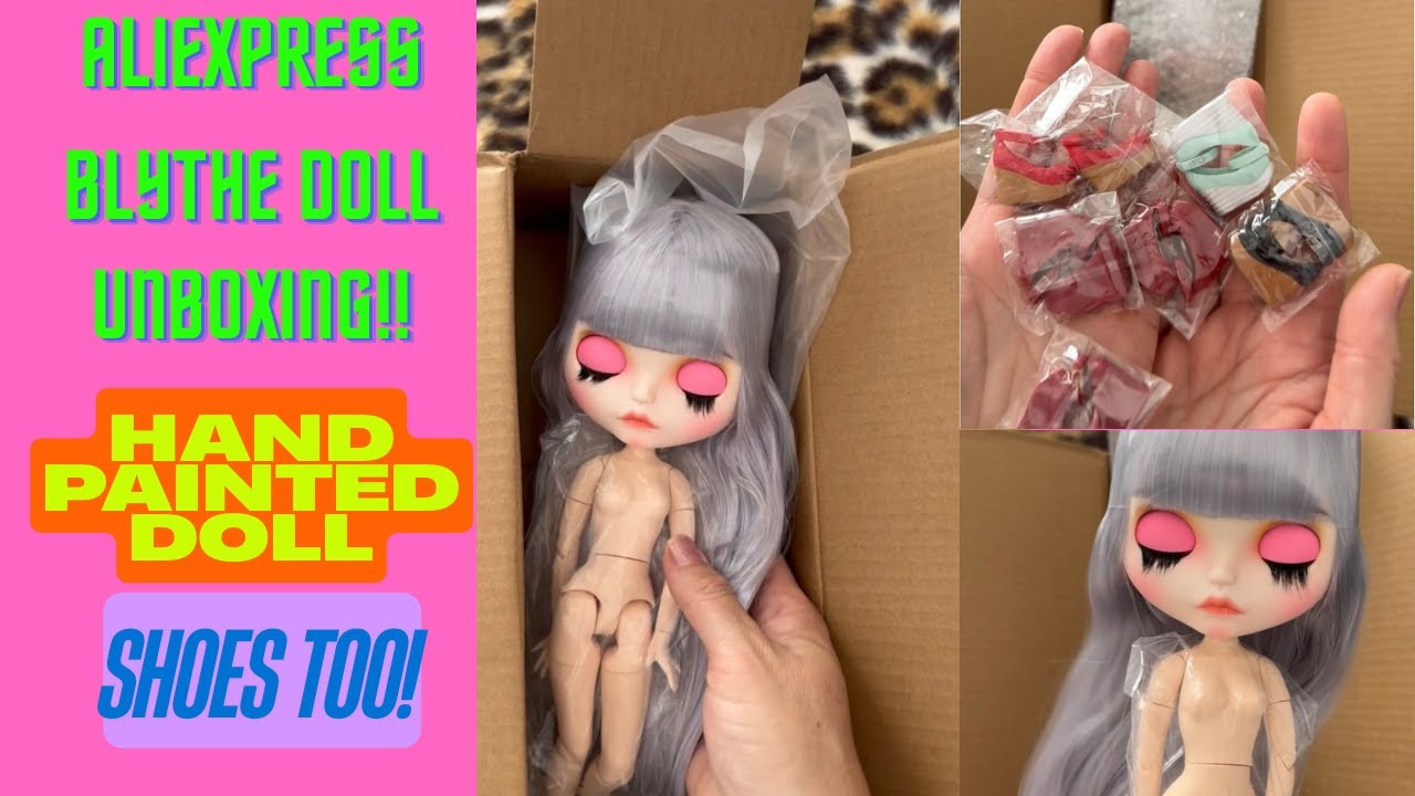 AliExpress Hand Painted Blythe Doll Unboxing and Shoes too!