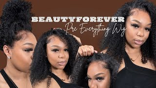 I Got The Viral Pre-Everything Wig! 😱😍 Big Volume Super Natural Kinky Curly Wig Ft. BeautyForever