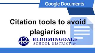 Google Docs: Citation Tools