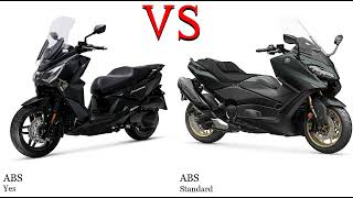 Sym Joyride 300 vs Yamaha TMax 560 Test specification comparison