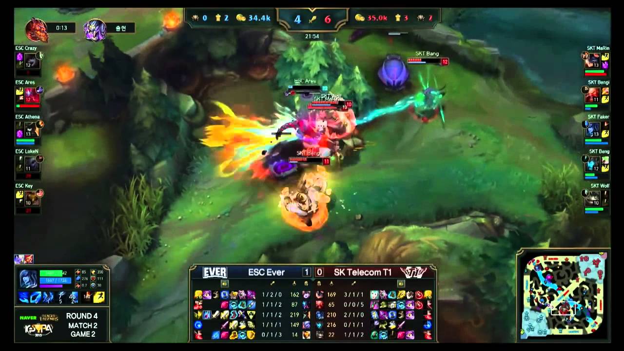 [LoL] KeSPA CUP ESC Ever vs SKT T1 Highlight