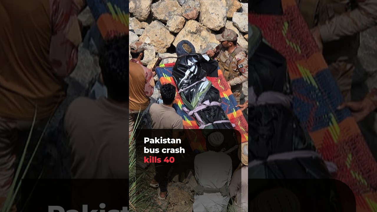 Pakistan bus crash kills 40 | #ajshorts