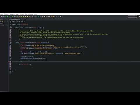 changePassword(String password) | JDBC