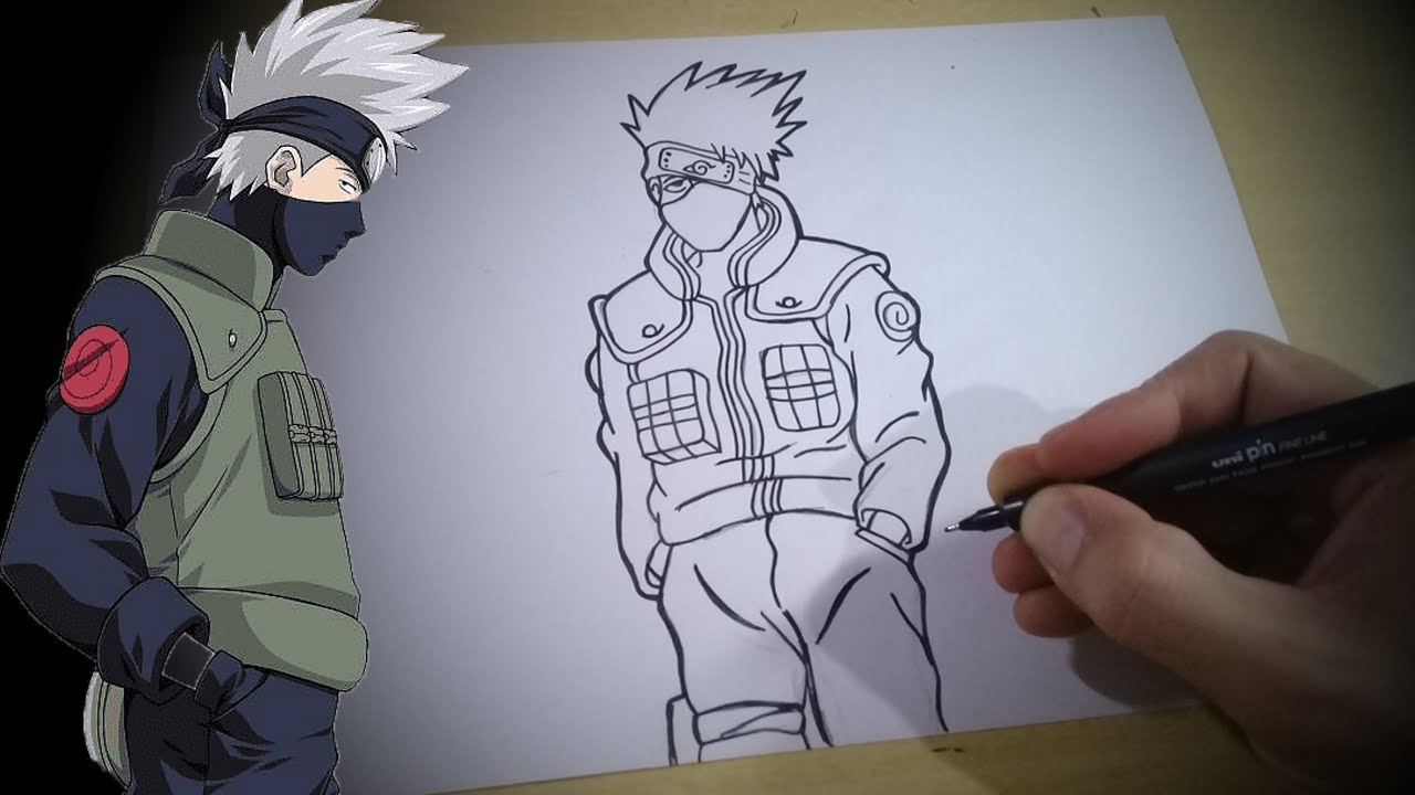 como desenhar o kakashi hatake do anime naruto passo a passo