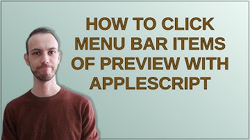 How to click menu bar items of Preview with AppleScript
