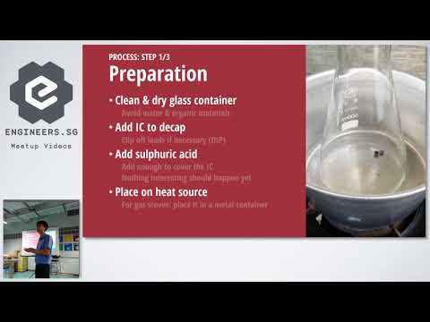 Decapping ICs with Sulphuric Acid - Hackware v3.7