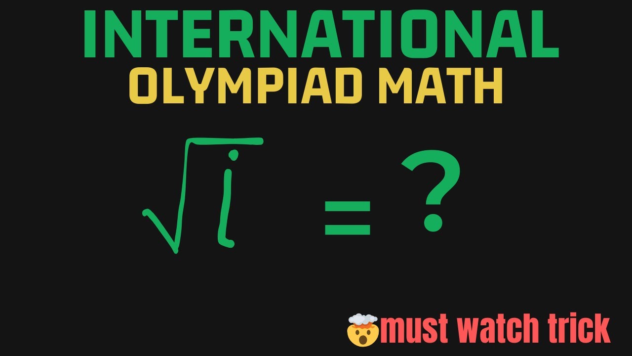 So Many Math Problem Math Problem That Confuse So Many People?| Square Root of i Explained ...
