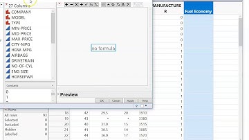 Creating a New Column in JMP 14