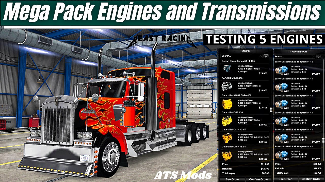 american-truck-simulator-new-mega-pack-engines-and-transmissions-ats-1-41-4k-youtube