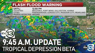9:45 AM UPDATE: Expect Beta's flood threat into evening time