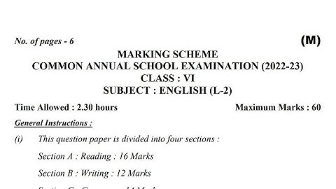 CLASS-6|ENGLISH|MARKING SCHEME |FULL SOLUTION VIDEO/2022-23|FINAL TERM EXAM|ENGLISH|MARKING SCHEME